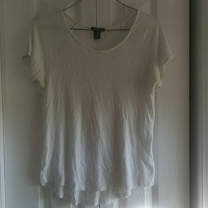 White Ribbed T-shirt